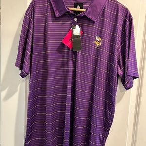 Minnesota Vikings Men’s Striped Polyester Polo